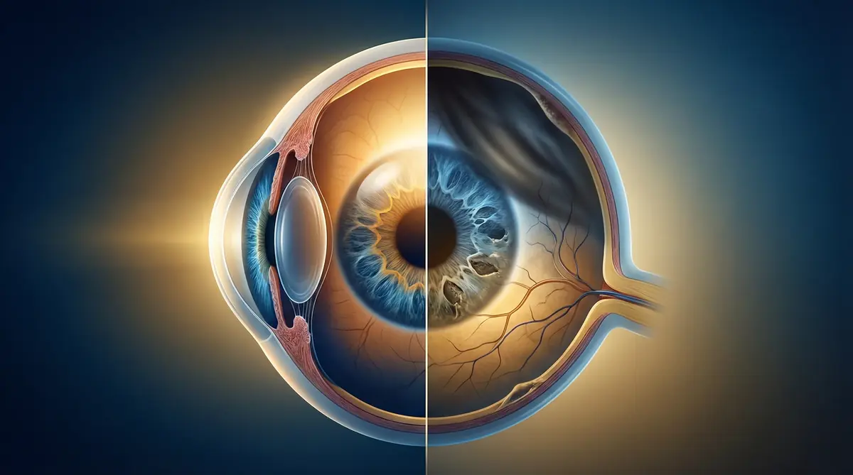 Cortina escura na visão — sintoma de doença da retina