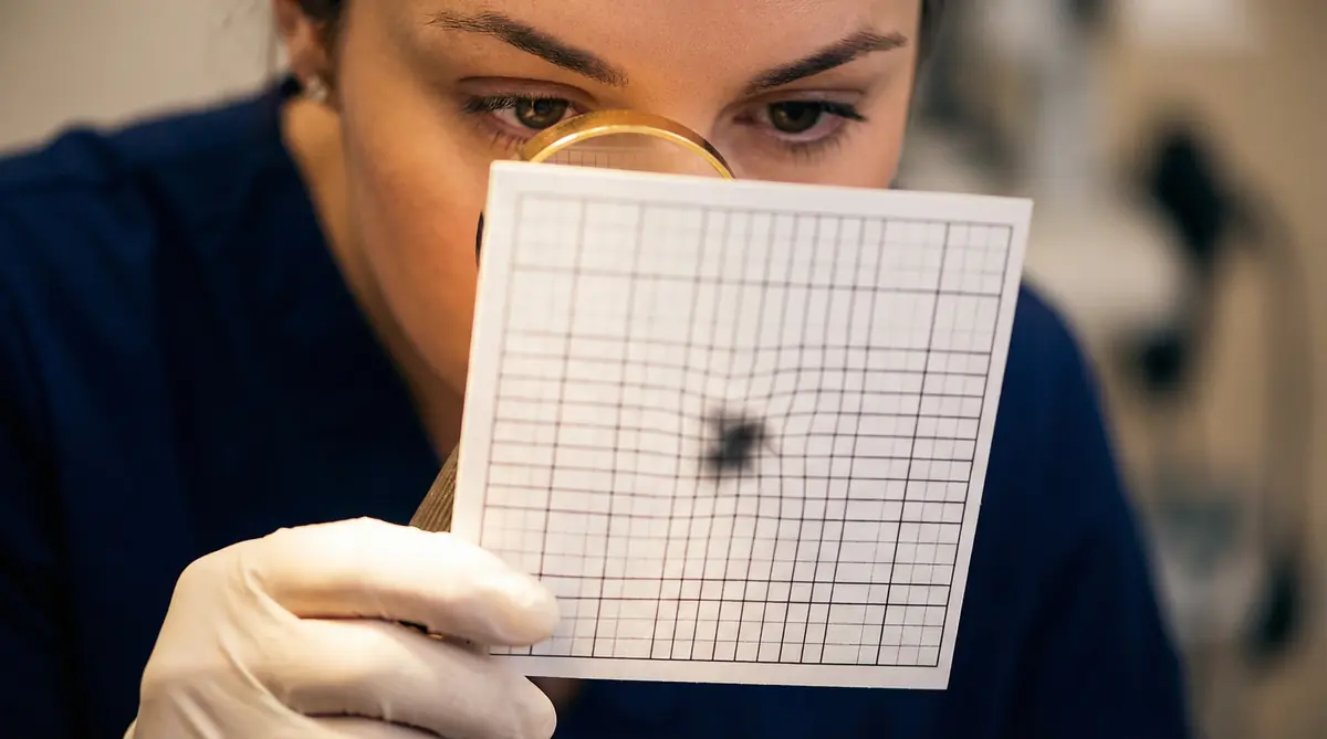 Distorção de imagens — sintoma de doença da retina