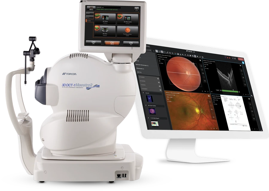 OCT com Angio-OCT — Maestro 2 — Topcon — Drudi e Almeida